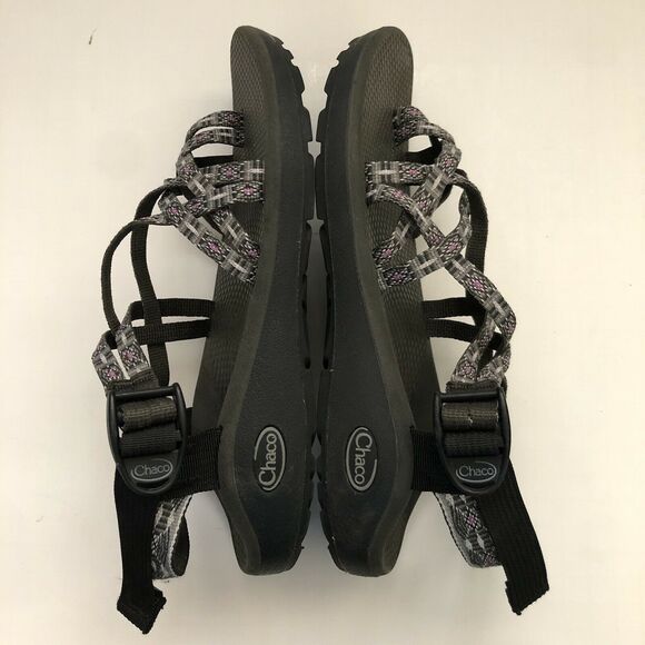 Chaco Women Grey Pink Aztec Z Cloud X2 Sandal Toe Loop Strappy Hiking Shoe 8 - Picture 7 of 11